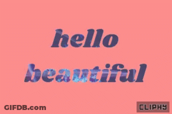 Pink Background Hello Beautiful GIF