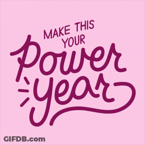 Pink Background Make This Your Power Year GIF