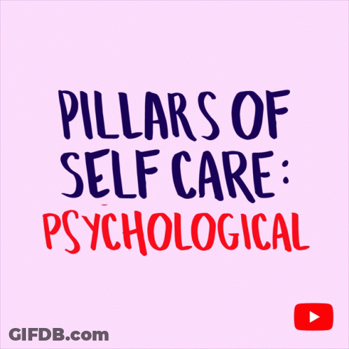 Pink Background Pillars Of Self Care GIF