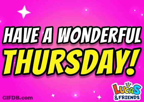 Pink Background Saying Have A Wonderful Thursday GIF