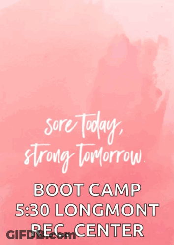 Pink Background Sore Today Strong Tomorrow GIF