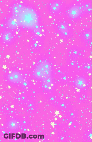 Pink Background With Blue And White Stars GIF