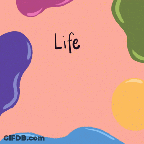 Pink Background With Colors Written In Black GIF