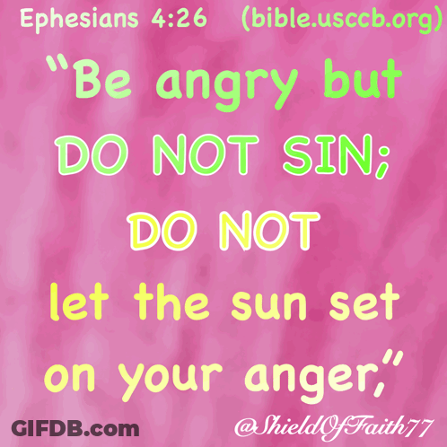 Pink Background With Ephesians 4:26 Quote GIF
