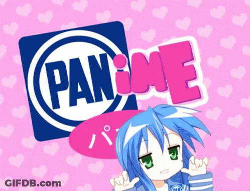 Pink Background With Hearts Saying Pan Me GIF