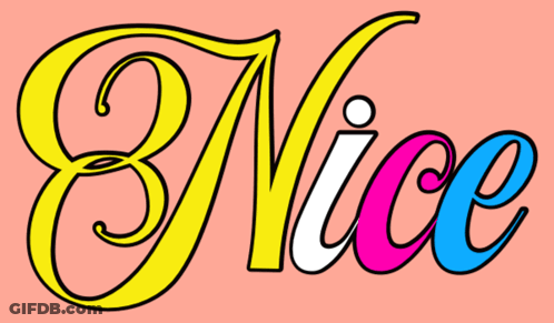 Pink Background With Nice In Yellow Pink Blue GIF