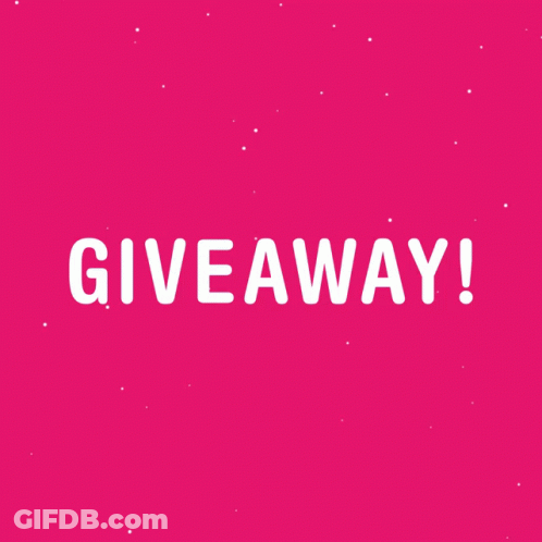 Pink Background With White Giveaway Text GIF