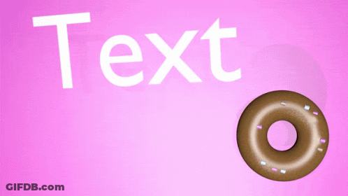 Pink Background Word Text Chocolate Sprinkled Donut GIF