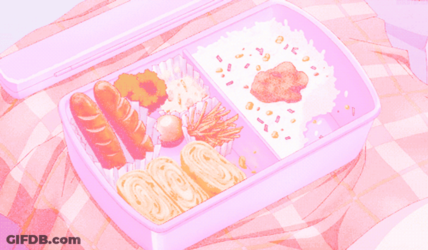 Pink Bento Anime GIF