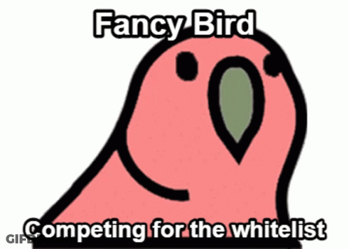 Pink Bird Competing For Whitelist GIF