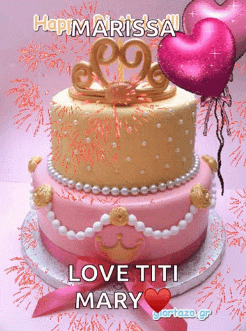 Pink Birthday Cake Happy Birthday Mary GIF