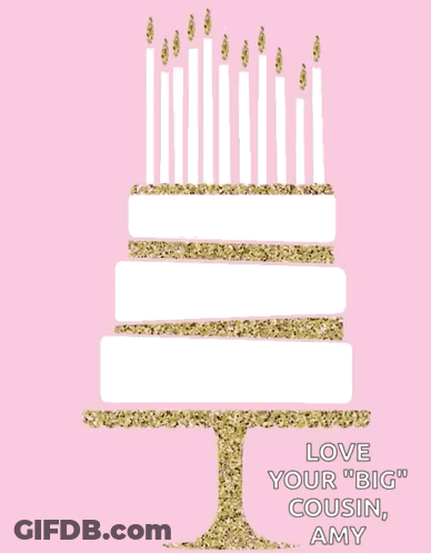 Pink Birthday Card Happy Birthday Love Cousin Amy GIF