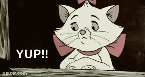 Pink Bow Cat Looking Out Window Saying Yup GIF