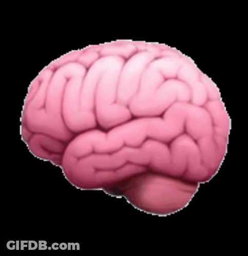 Pink Brain With White Outline GIF