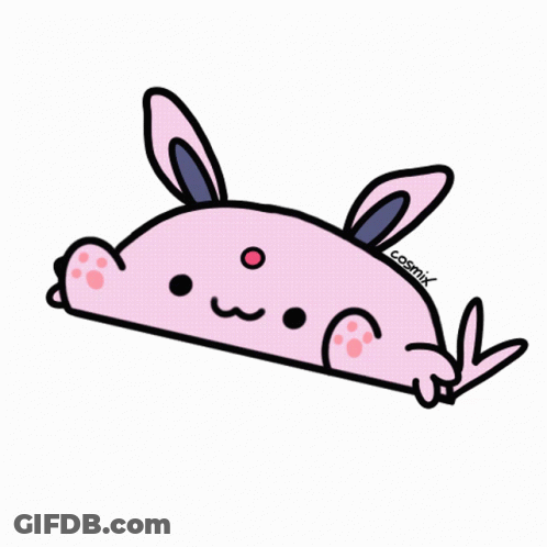Pink Bunny Named Cosmik GIF
