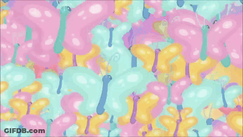 Pink Butterflies Are Flying Around A White Circle GIF