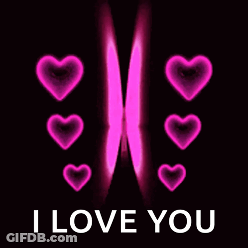 Pink Butterfly I Love You GIF