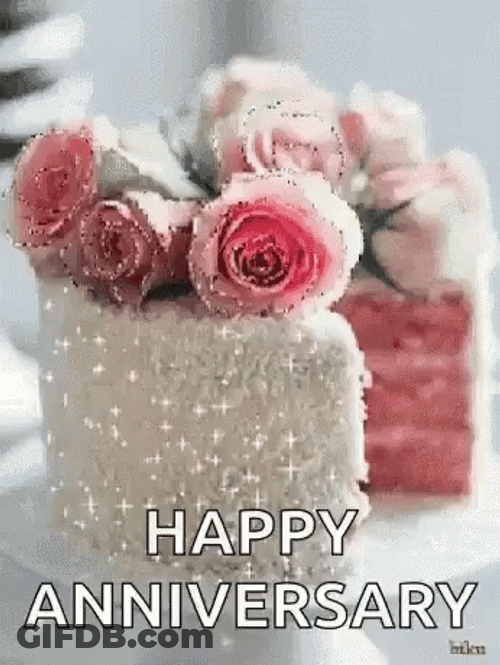 Pink Cake Happy 25Th Anniversary GIF