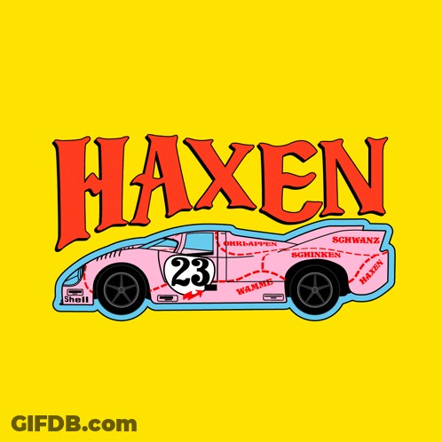 Pink Car With Number 23 GIF