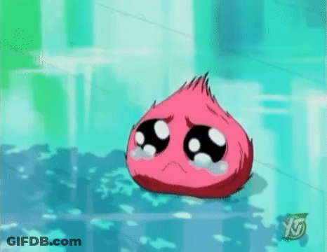 Pink Cartoon Character Crying In Water GIF