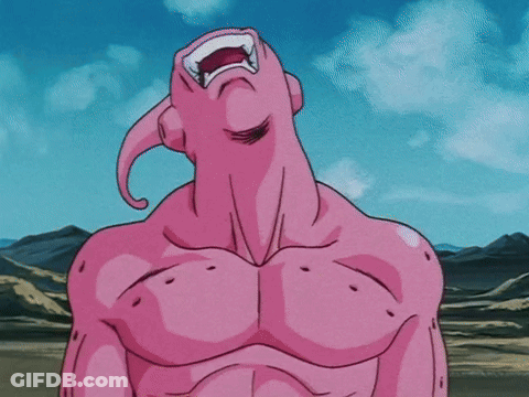 Pink Cartoon Character Screaming Blue Sky GIF