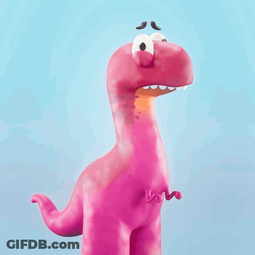 Pink Cartoon Character With Beans From Nose GIF