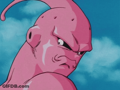 Pink Cartoon Character With Blue Sky GIF