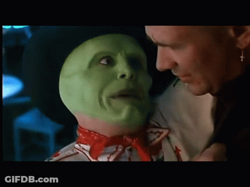 Pink Cartoon Heart Scared Face GIF