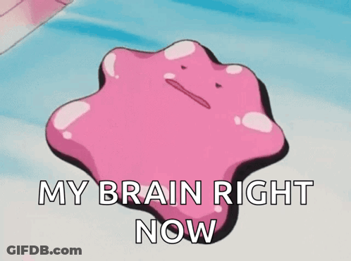 Pink Cartoon Saying My Brain Right Now GIF