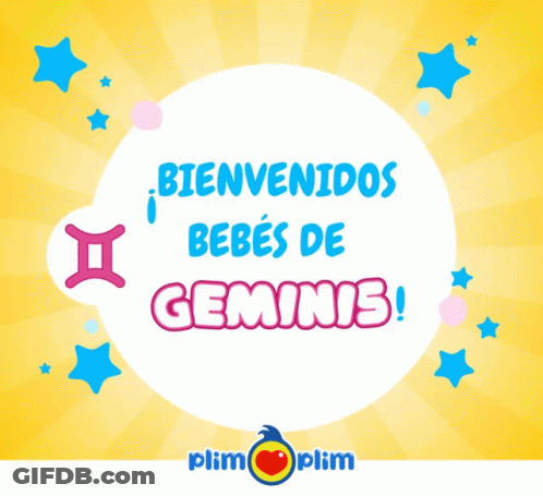 Pink Cat And Yellow Rabbit Sitting By Gemini Sign GIF