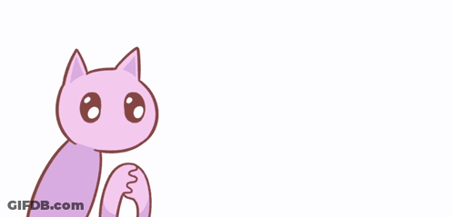Pink Cat Beside Chinese Speech Bubble GIF