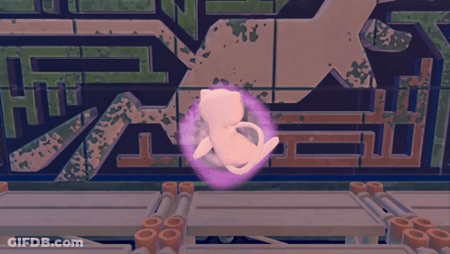 Pink Cat Floating In Purple Circle GIF