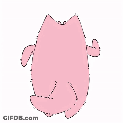 Pink Cat Laying On Its Back GIF