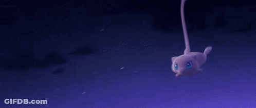Pink Cat With Blue Eyes On Purple Background GIF