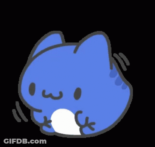Pink Cat With White Stomach GIF