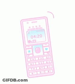 Pink Cell Phone Suckering Apparel GIF