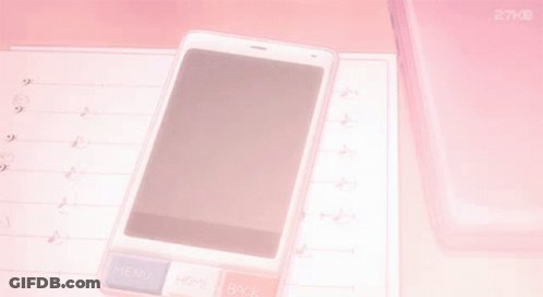 Pink Cell Phone With Home And Back Buttons GIF