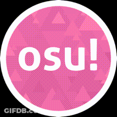 Pink Circle Saying Osu GIF
