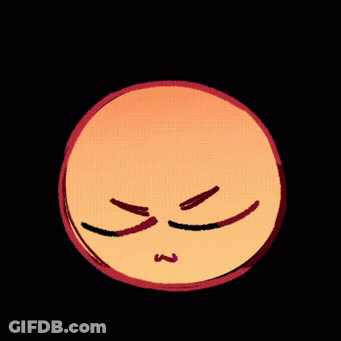 Pink Circle With Hearts And Cartoon Face GIF