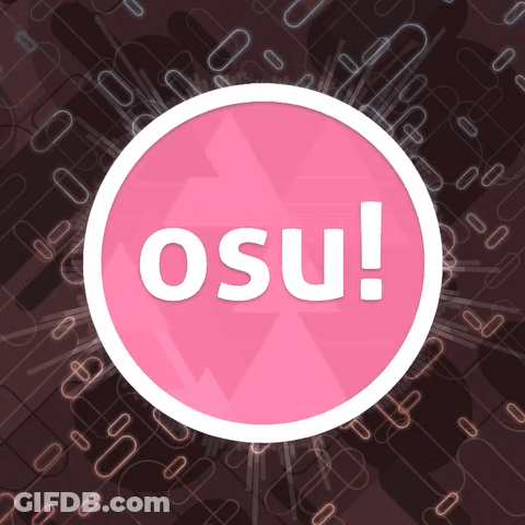Pink Circle With Osu Written Inside GIF