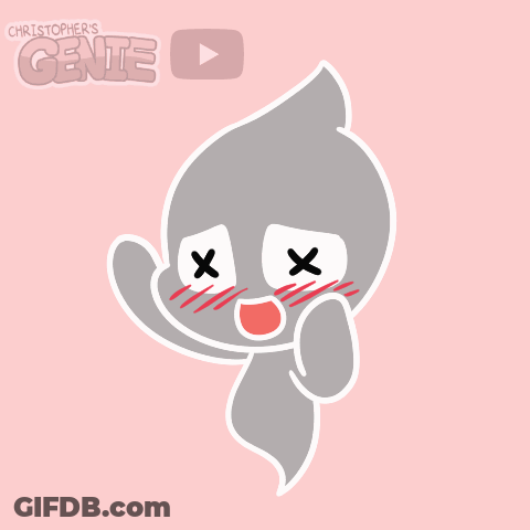 Pink Cloud With Hearts On Eyes Christopher's Genie GIF