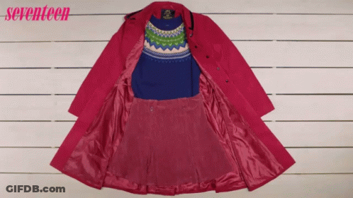 Pink Coat Blue Sweater Seventeen GIF