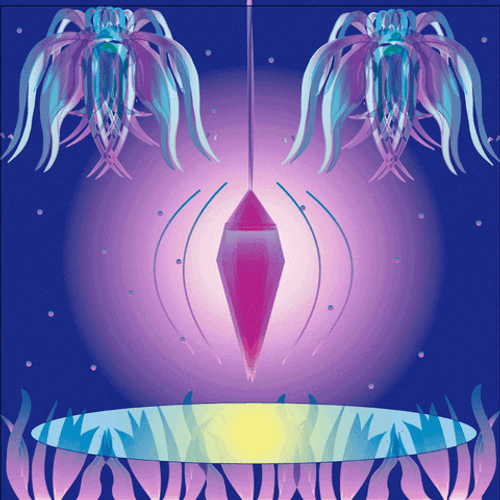 Pink Crystal Pendulum Shining GIF
