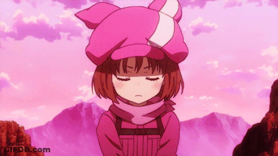 Pink Cute Sword Art Online Gun Gale GIF