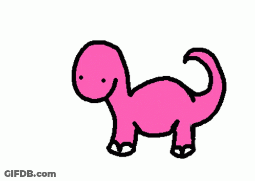 Pink Dinosaur Saying Rawr GIF