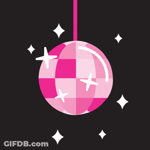 Pink Disco Ball Dance Party GIF