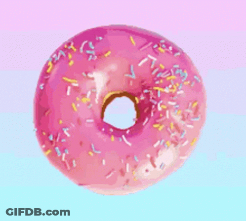 Pink Donut With Sprinkles GIF