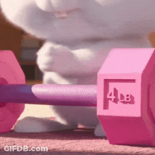 Pink Dumbbell 4 Lbs GIF