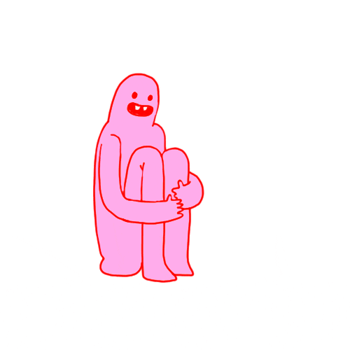 Pink Figure Farting GIF
