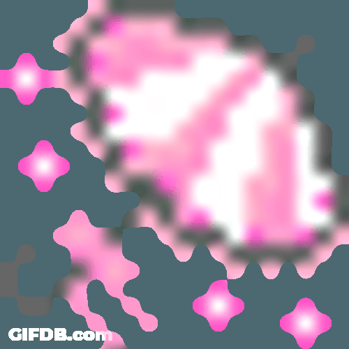 Pink Floral Umbrella GIF